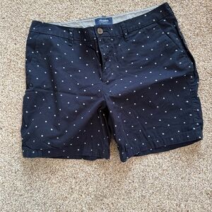 Old Navy Blue and White Flat Front Shorts
